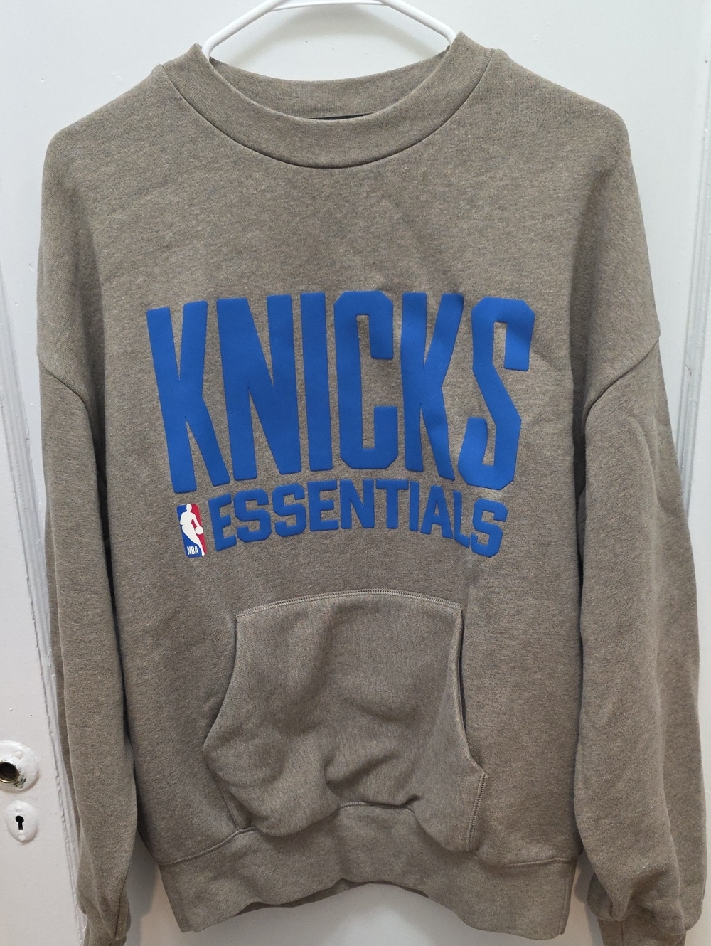 Essentials Knicks Crewneck Sweatshirt in Brown and Blue